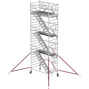 Altrex Andamio con escalera RS TOWER 53 ancho, plataforma de madera, longitud 1,85 m, altura de trabajo 8,20 m