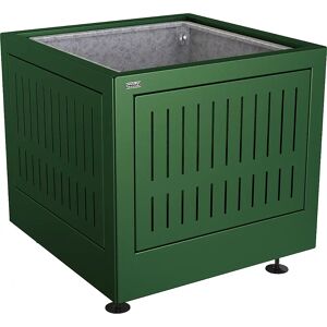 PROCITY Jardinera SILAOS®, H x A x P 700 x 800 x 800 mm, acero, verde musgo