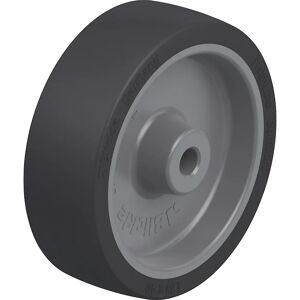 kaiserkraft Rueda con banda de rodadura de goma de silicona POSI, rodamiento de deslizamiento, Ø x anchura de la rueda 125 x 40 mm