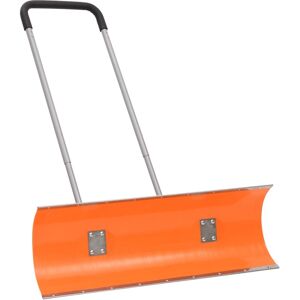 vidaXL Pala de nieve de mango extensible lámina de acero naranja 96 cm