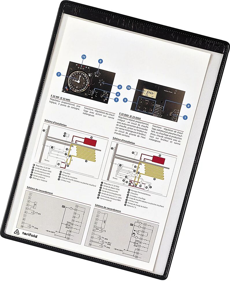 Tarifold Marco transparente DIN A4, para superficies metálicas, UE 5 unid.