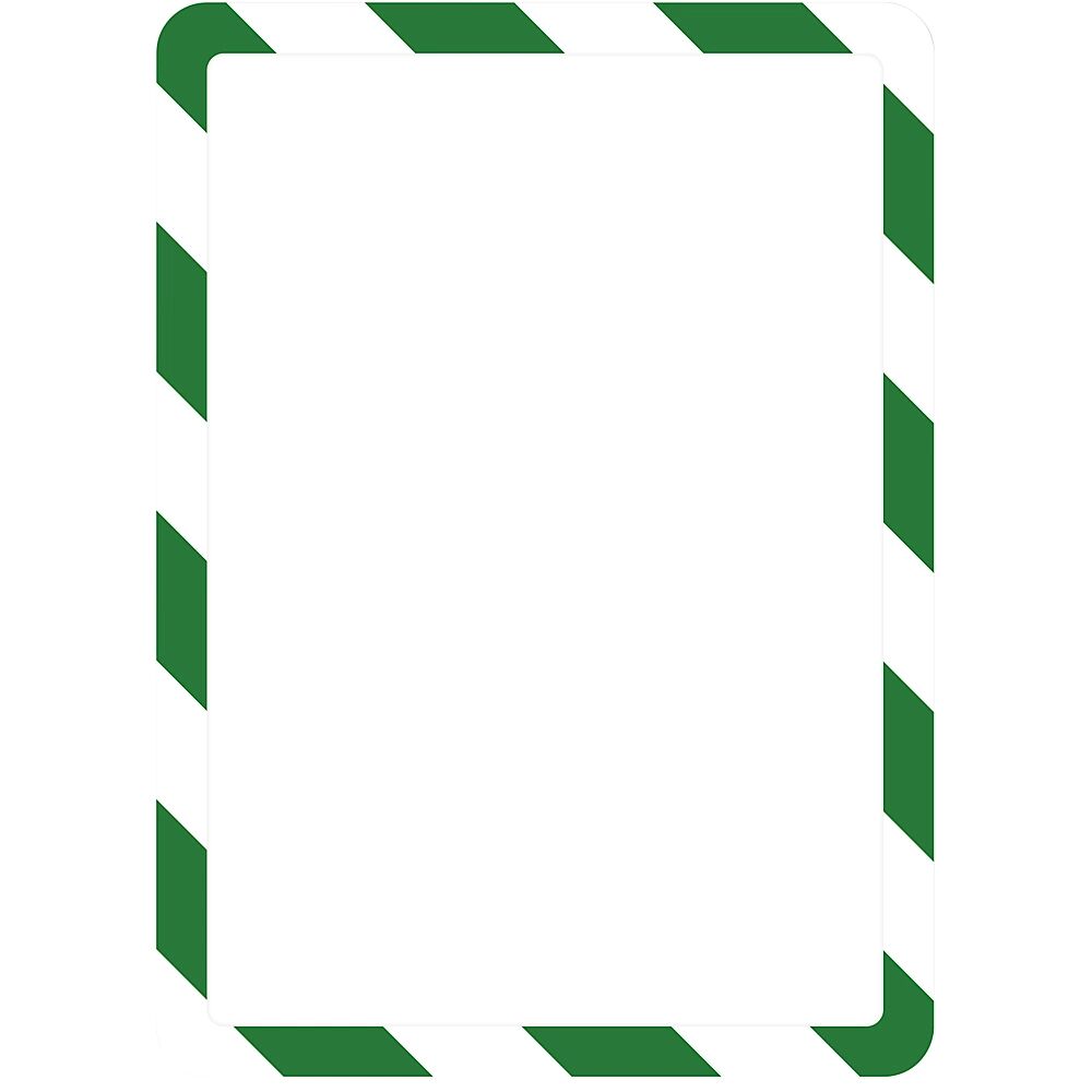 Tarifold Funda transparente de presentación DIN A4, con cierre magnético, en verde / blanco, UE 2 unid.