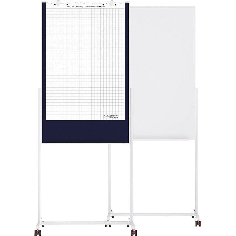 magnetoplan Tablero universal, formato del panel 750 x 1200 mm, panel rotulable / fieltro azul