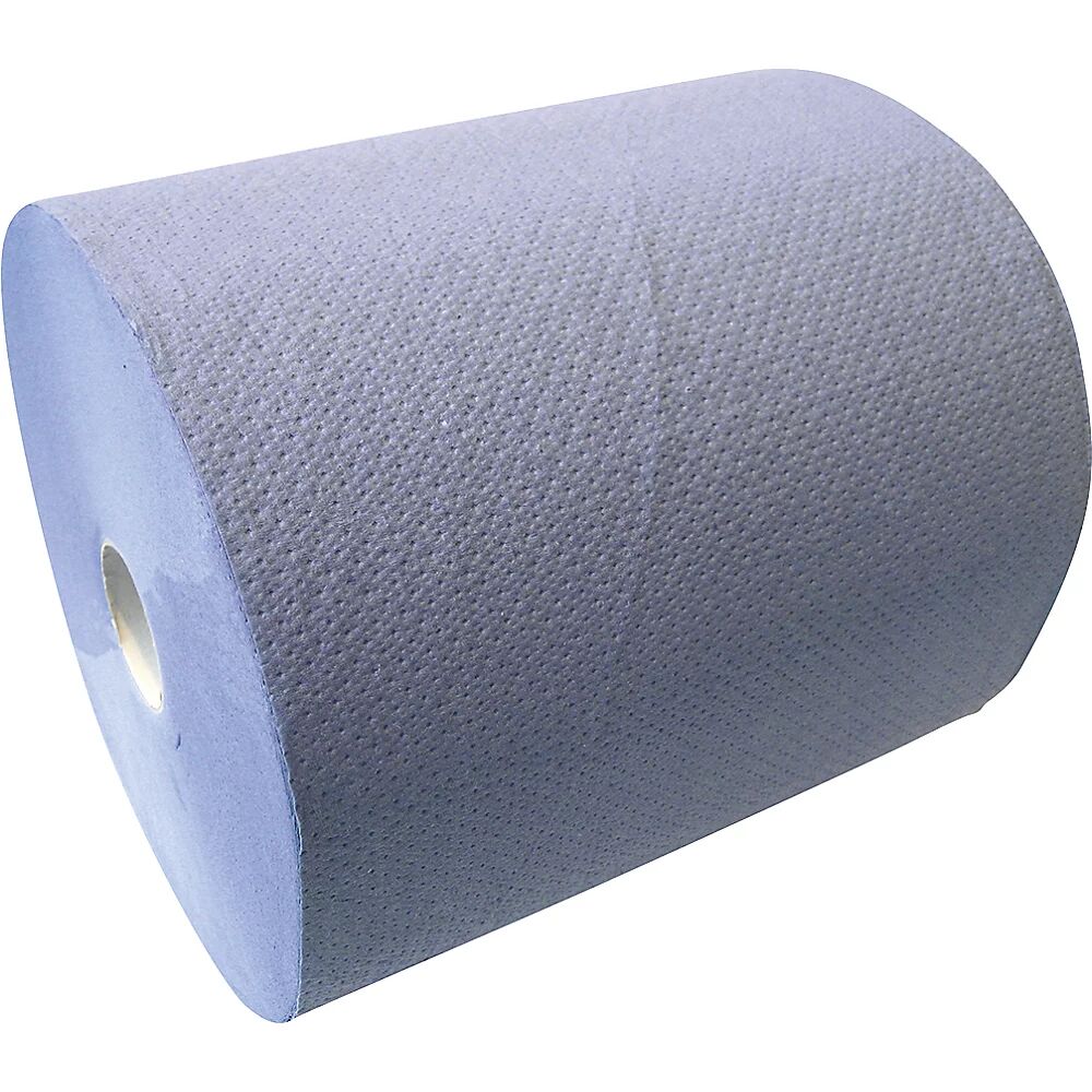 CWS Rollo de toallas de papel, celulosa, azul, de 3 capas, anchura 203 mm, UE 6 rollos