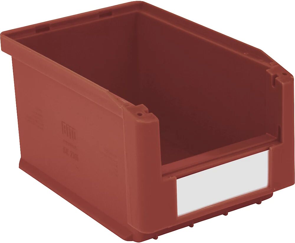 BITO Caja visualizable, L x A x H 230 x 150 x 125 mm, UE 20 unid., rojo