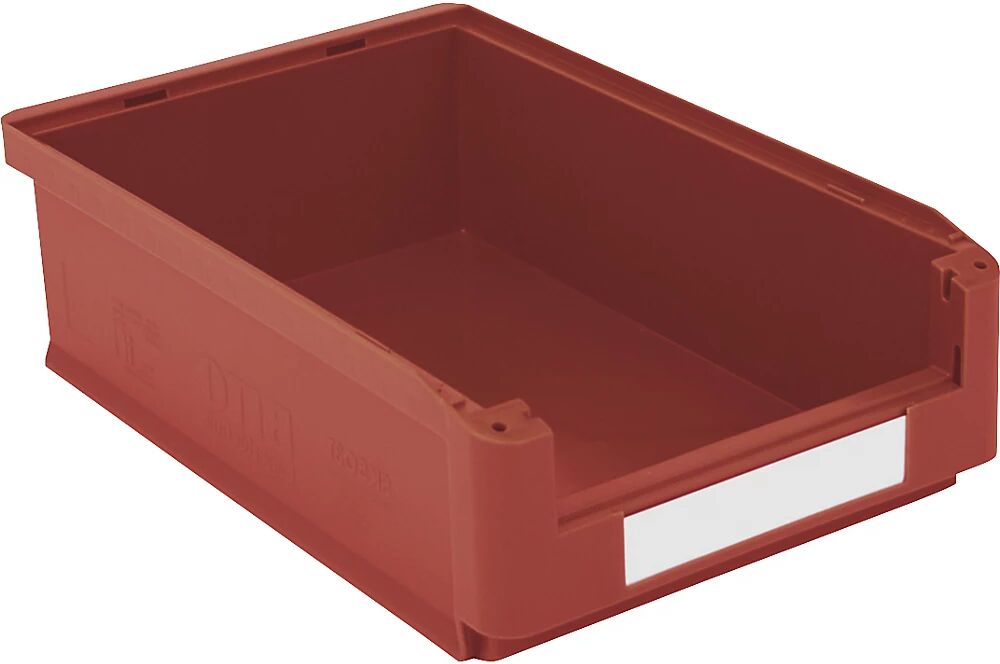 BITO Caja visualizable, L x A x H 500 x 313 x 145 mm, UE 8 unid., rojo