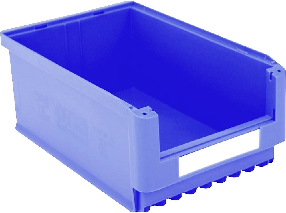 BITO Caja visualizable, L x A x H 500 x 313 x 200 mm, con fondo nervado, UE 6 unid., azul