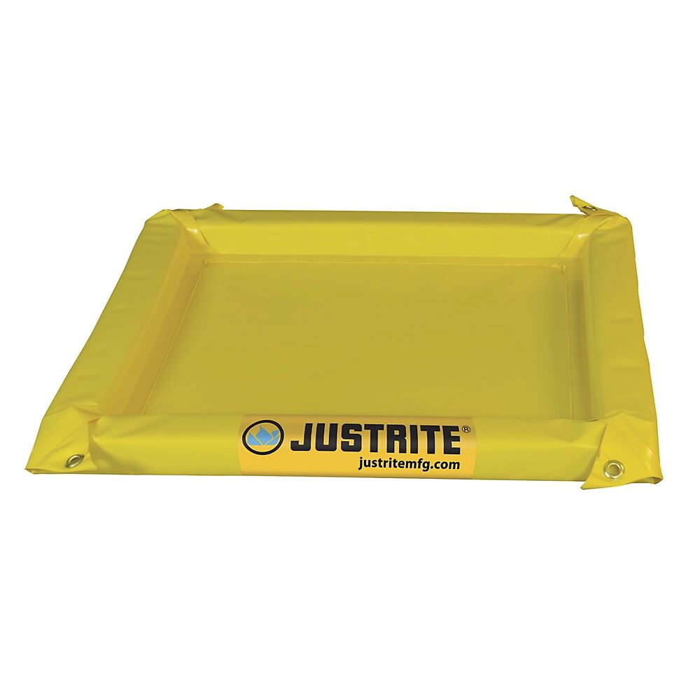 Justrite Cubeta colectora universal y flexible, altura exterior 51 mm, volumen de recogida 76 l