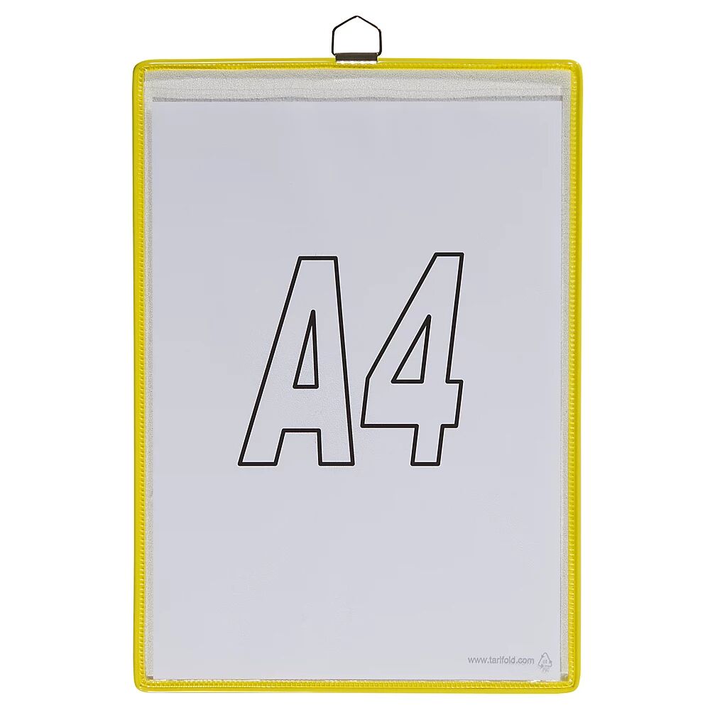 Tarifold Bolsa transparente colgante, para formato DIN A4, amarillo, UE 10 unidades
