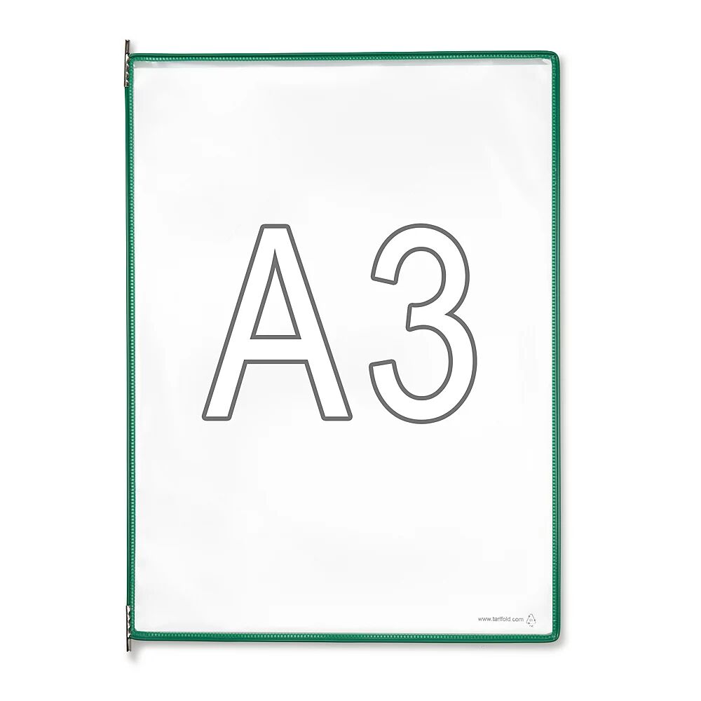 Tarifold Marco transparente, UE 10 unid., para DIN A3, verde