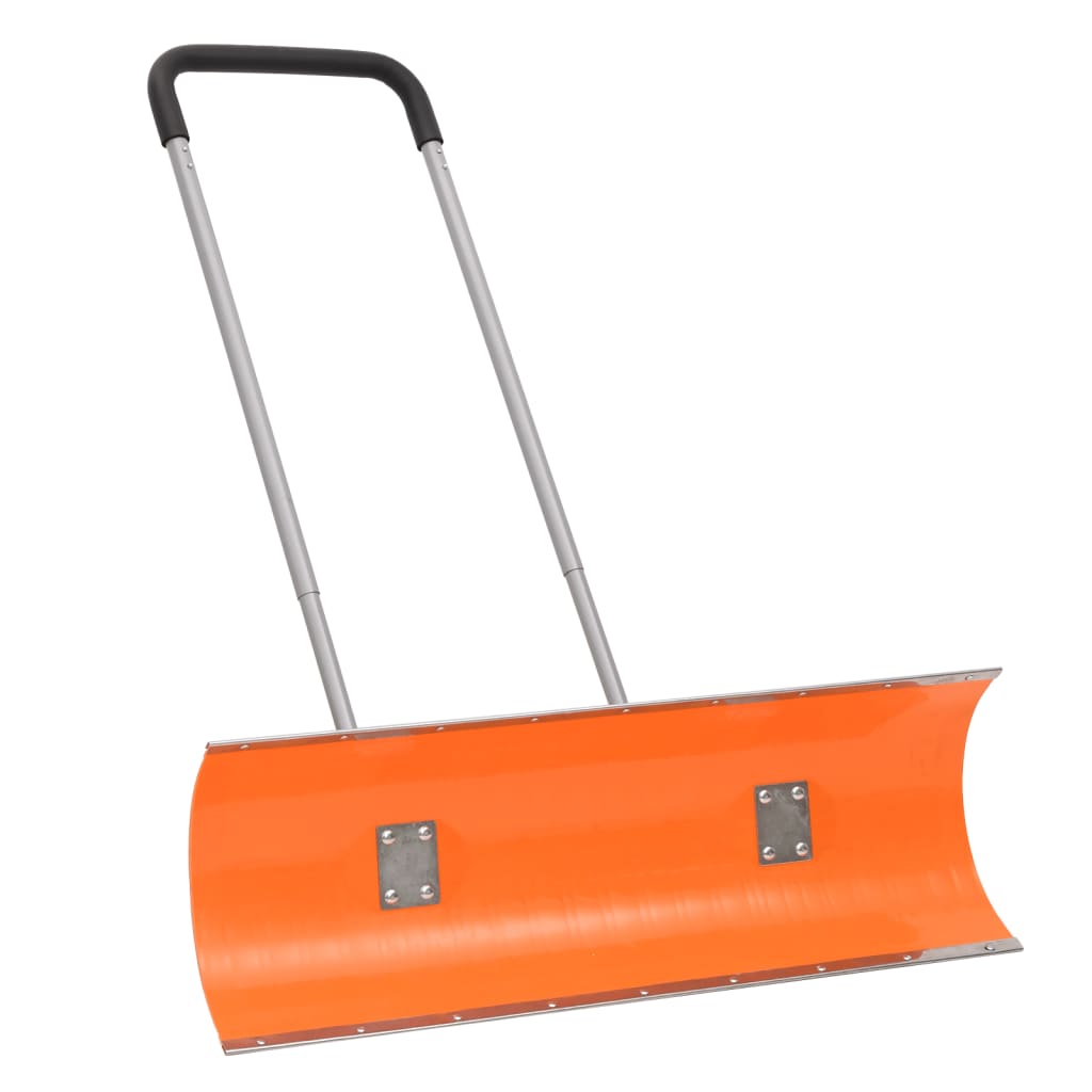 vidaXL Pala de nieve de mango extensible lámina de acero naranja 96 cm