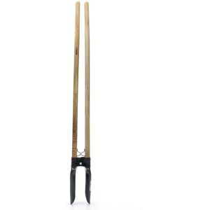 - Pelle 2 manches pour trous de poteaux Acier trempé Manche Bois 143 cm grey