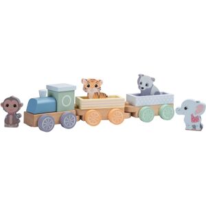 Jouéco The Wildies Family Trainset with Animals ensemble pour enfant 18 m+ 7 pcs