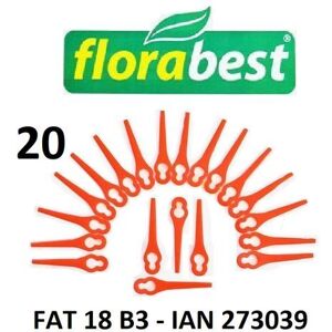 20 plaquettes de coupe / couteaux plastiques Florabest LIDL Coupe-bordures sans fil FAT 18 B3 - LIDL IAN 273039 - FAT 18B3 / FAT18B3