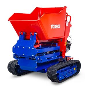 Minidumper hydrostatique à chenilles écartables élévateur ciseaux benne basculante 800KG Moteur Honda 9CH Torros HRS800HX - Publicité