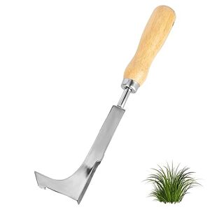 elthmpr Desherbeur Manuel, Desherbeur en Acier Inoxydable, Enleve Mauvaise Herbe Ergonomique Weeder de Jardin Deherbeur avec poignée en Bois Naturel, Outillage de Jardin pour Creuser, Désherber, Creuser - Publicité