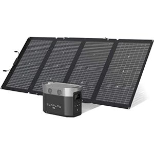 EF ECOFLOW ECOFLOW Delta Max Générateur solaire 1612Wh avec 220W panneau solaire sur balcon, 4 prises CA de 2000W (4600W en crête), générateur portable pour la maison, le camping, les véhicules de loisirs - Publicité