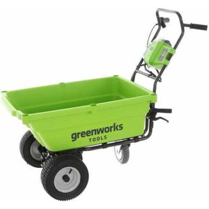 Greenworks Brouette électrique sur batterie avec roues Greenworks G40GC Garden Cart 40V - SANS BATTERIE ET SANS CHARGEUR