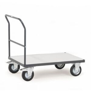 Fetra chariot esd à dossier de poussée   dim. utile lxl 850 x 500 mm