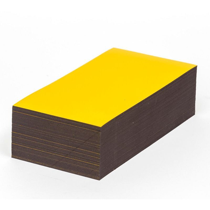 CERTEO Etiquettes magnétiques - coloris jaune - h x l 80 x 200 mm, lot de 100