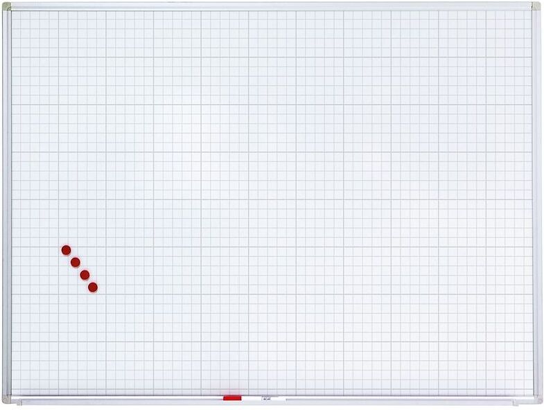 Certeo - Tableau quadrillé - magnétique - l x h 1500 x 1000 mm, trame 20 x 20 /