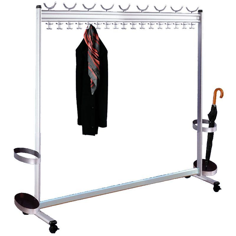 KERKMANN Vestiaire, h x p 1700 x 400 mm - avec porte-parapluies - largeur 2140 mm - Col.