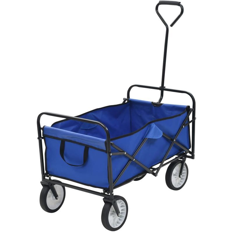 ASUPERMALL Chariot a main pliable Acier Bleu