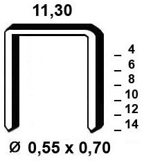 Silverline Agrafes type 53 - 12mm Galva - Boite de 5000