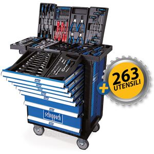 Scheppach TW1000 - Carrello attrezzi da officina porta utensili completo 263PZ