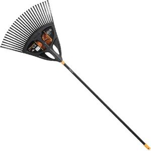 Fiskars 1015645 Scopa per Foglie da Giardino Esterni Lunghezza 173 cm con Manico in alluminio