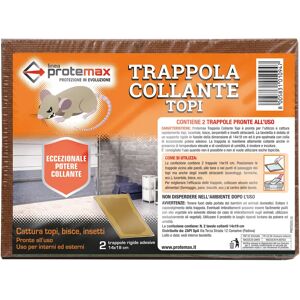 Tecnomat MINI TRAPPOLE COLLANTI PROTEMAX PER TOPI PRONTE ALL'USO 2 PEZZI