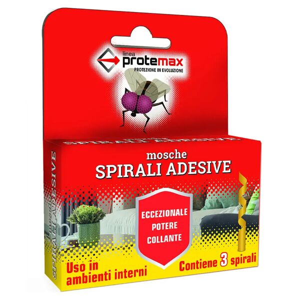 tecnomat spirali adesive protemax per mosche pronte all'uso 3 pezzi