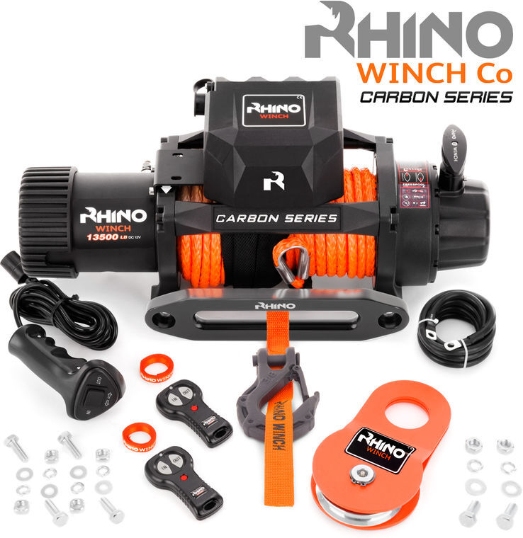 Rhino Winch Rhino - Verricello Elettrico 13500 lb / 6125 Kg Carbon Series con