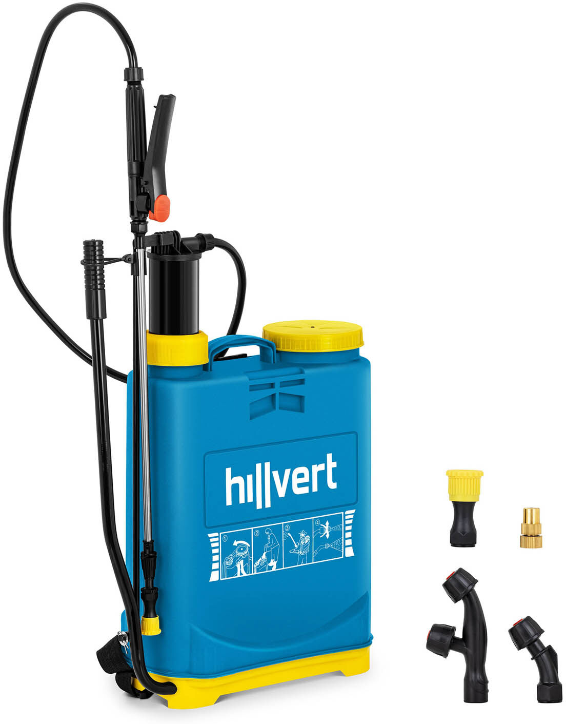 hillvert Pompa irroratrice a pressione - 16 l HT-COLUMBIA-16L