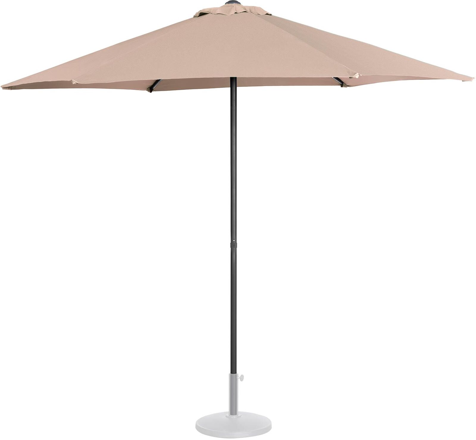 Uniprodo Ombrellone da esterno - palo centrale - crema - esagonale - Ø 270 cm UNI_UMBRELLA_MR270CR