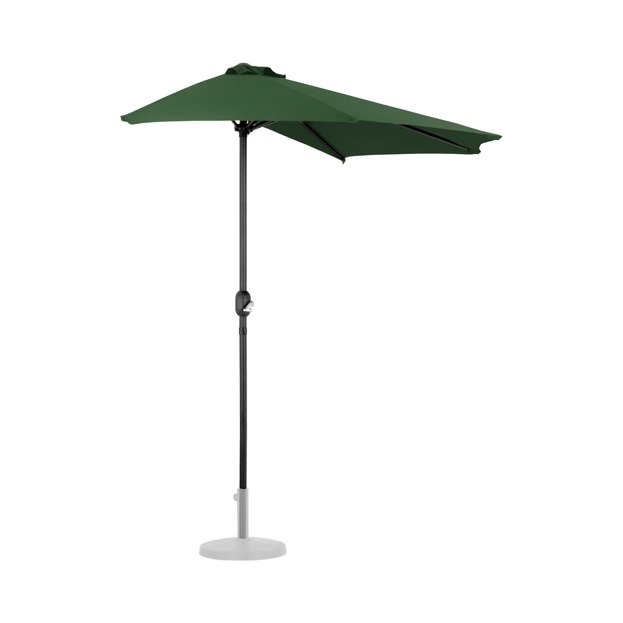 Uniprodo Mezzo ombrellone - verde - pentagonale- 270 x 135 cm UNI_HALFUMBRELLA_R300GR