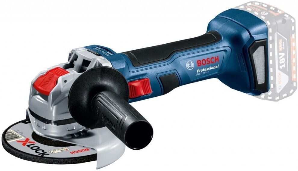 Bosch Blauw X-LOCK GWX 18V-7 Professional Accu Haakse Slijper 18V excl. accu's en lader 06019H9101