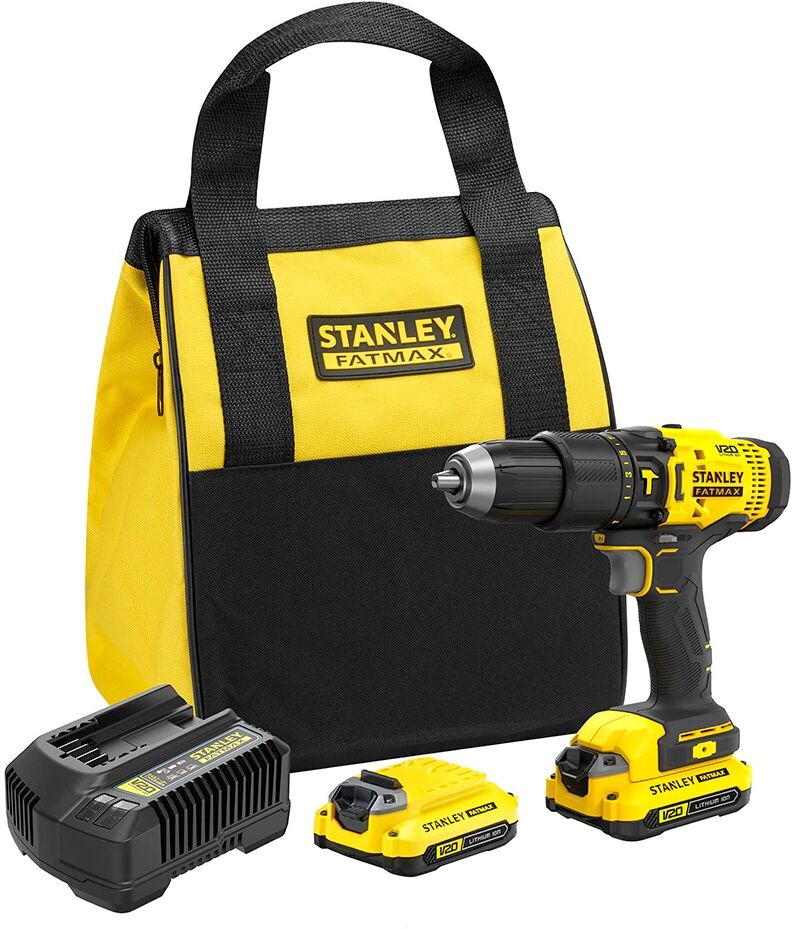 Stanley SFMCD711C2S FATMAX® V20 Accu klop-/schroefboormachine 18V 1.5Ah in Softbag