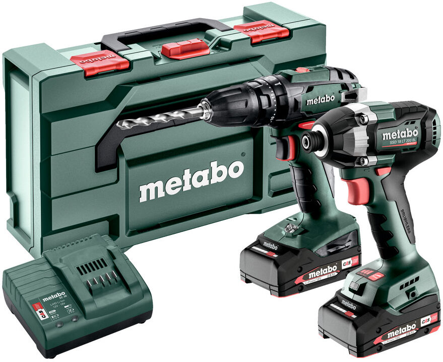 Metabo Combo Set 2.8.5 18V 2,0Ah Li-Ion - SB18 accuklopboor + SSD18 LT 200 BL Slagschroevendraaier