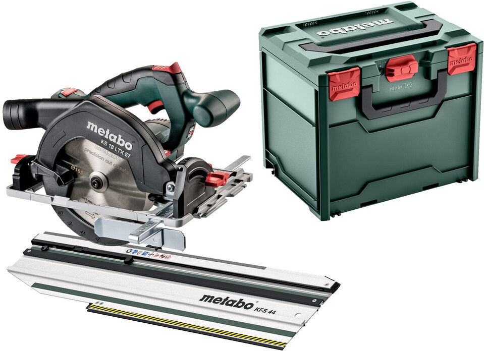 Metabo KS 18 LTX 57 Accu Cirkelzaag 18V excl. accu's en lader + Afkortrail KFS 44 691195000