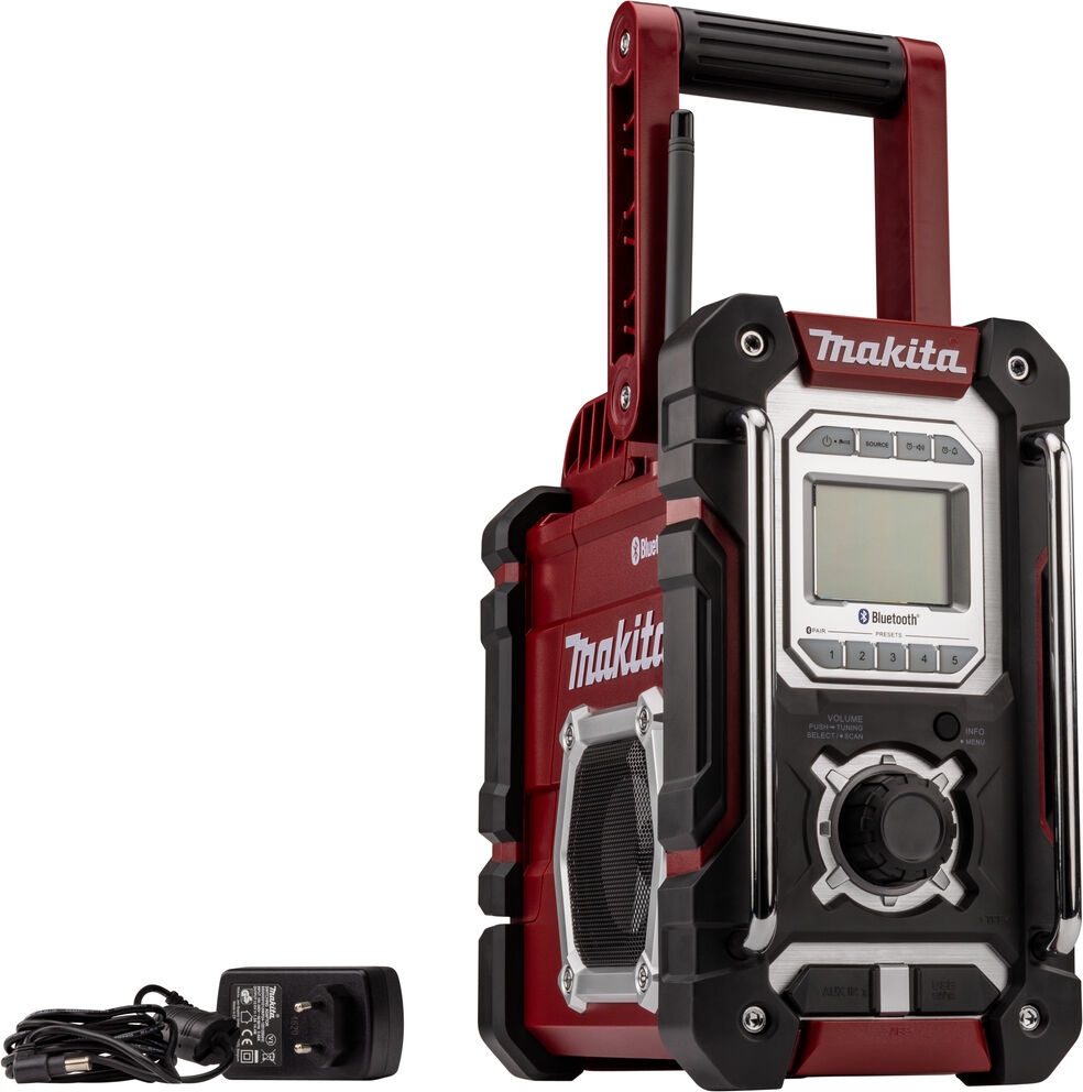 Makita DMR108AR Authentic Red Bouwradio met Bluetooth