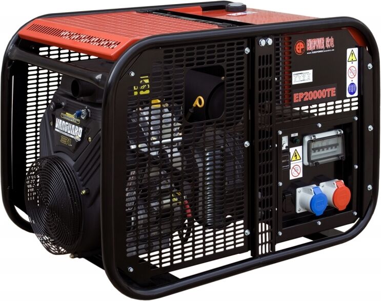 Europower EP20000TE standaard stroomaggregaat benzinemotor 20 KVA elektrische start 230/230/400 Volt, krachtstroom 957001803