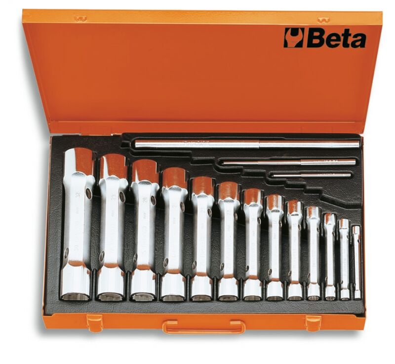 Beta 930/C13 13-delige set pijpsleutels, twaalfkant en zware uitvoering (art. 930) in kistje