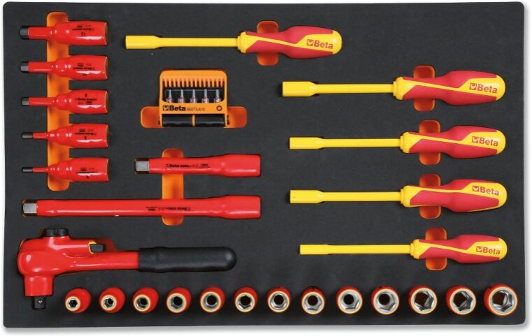 Beta M110 Soepele voorgevormde inzetbakken met assortiment gereedschap