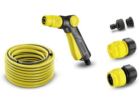 Kärcher Conjunto Mangueira + Acessórios KARCHER Preto e Amarelo (20 m)