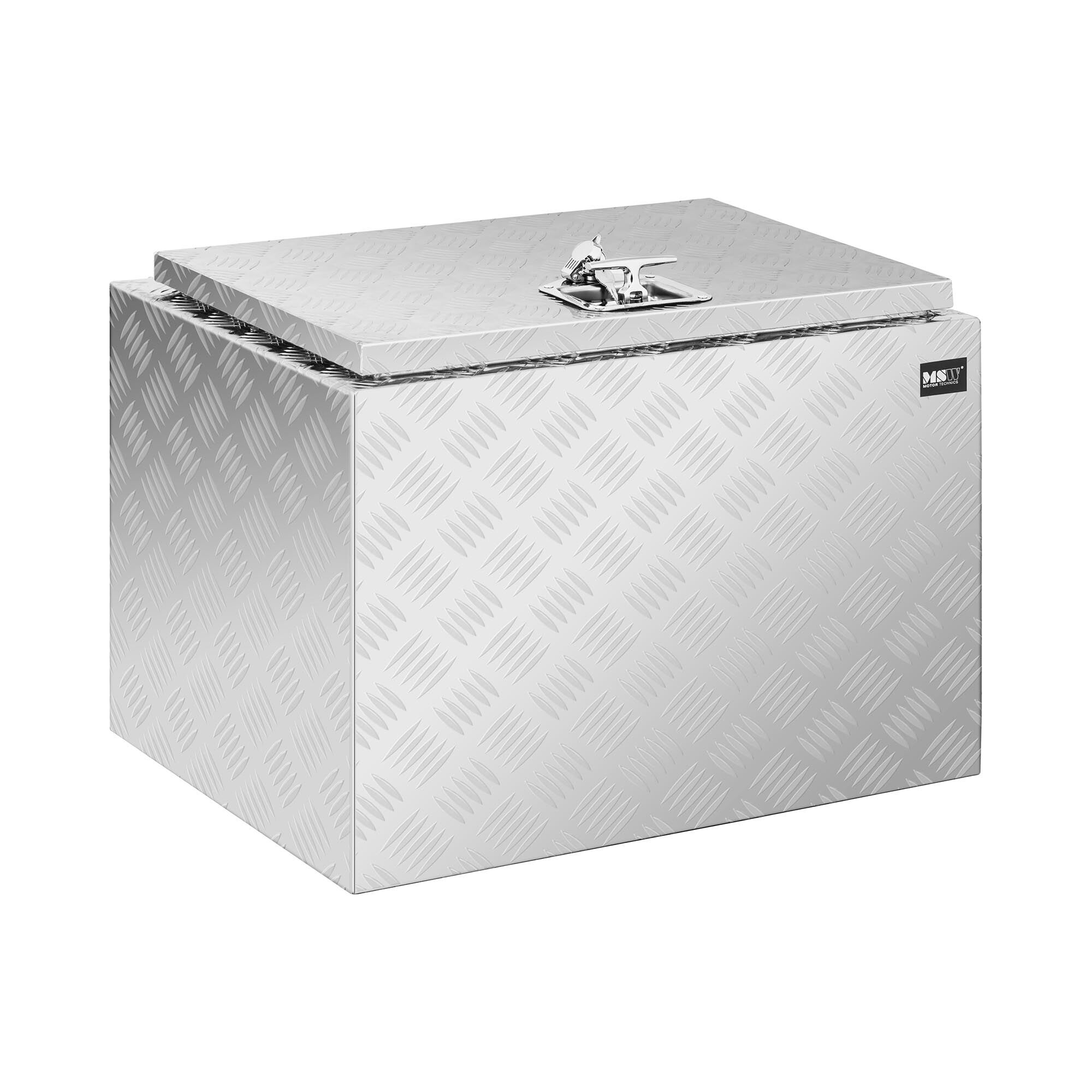 MSW Aluminium Tool Box - checker plate - 45 x 60 x 45 cm - 120 L - lockable MSW-ATB-610