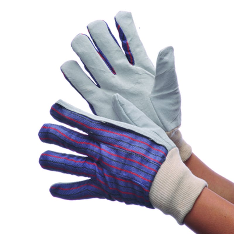 Leather Palm Work & Gardening Gloves - Large