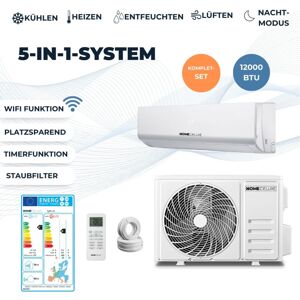 Home Deluxe - Klimaanlage Set split 12-12000 BTU/h (3.400 Watt) - Quick Connect, wifi, Alexa und Google Home kompatibel - 5 in 1 System