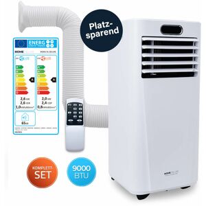 Home Deluxe - Klimaanlage Mobil set mokli xl deluxe - 9000 BTU/h (2.600 Watt) - Mobiles Klimagerät mit 5in1 System: kühlen, heizen, entfeuchten,