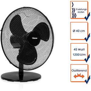 Tristar Tischventilator Schwarz ø 40cm 3-Stufen 3077,4m³/Std Oszillierend